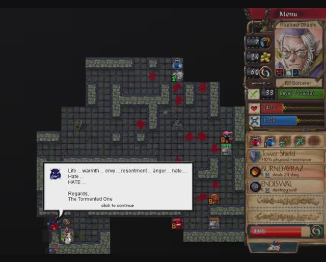 Desktop Dungeons Extreme Edition - Second Generation as an Elf Sorcerer (Easy)