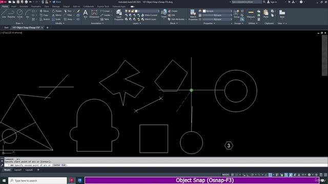 6. Object Snap (Osnap-F3)