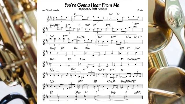 You re Gonna Hear From Me Previn ballad Backing track score for Eb alto instruments_270p_360p