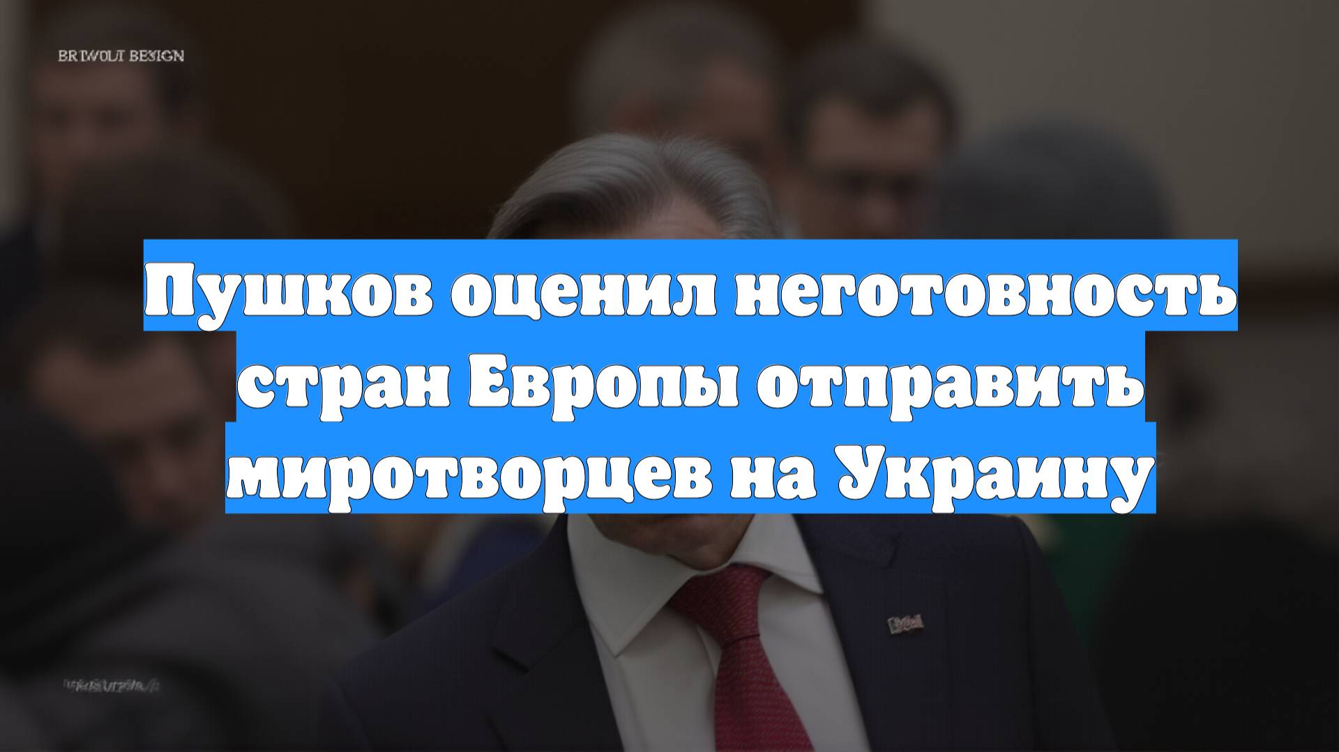 Пушков оценил неготовность стран Европы отправить миротворцев на Украину