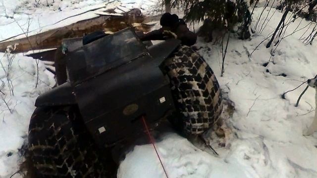Первый тест лебедки