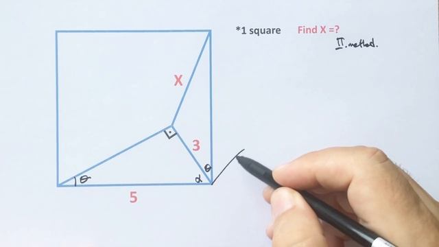How to Find The Length of X in the Square Using 3 Different Ways | Geometry | Math |