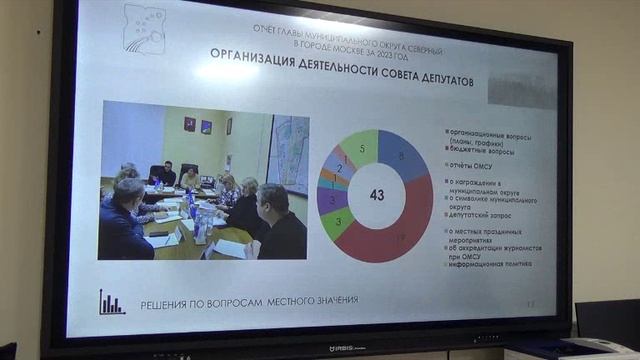 Видеозапись заседания Совета депутатов муниципального округа Северный 25 января 2024 года