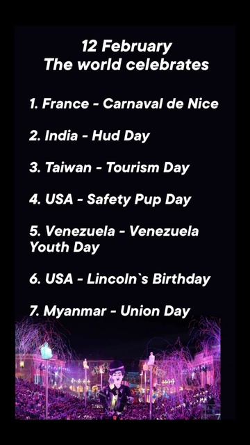 12 February the world celebrates #holiday #happy #popular #February