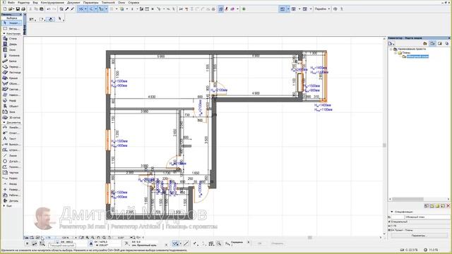 8 Настраиваем масштаб чертежа в соответствии с размером макета в Archicad.