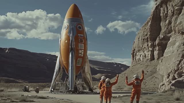 1950s Sci-Fi Retro Space Exploration in Stunning AI Animation  MidJourney & Hailuo AI