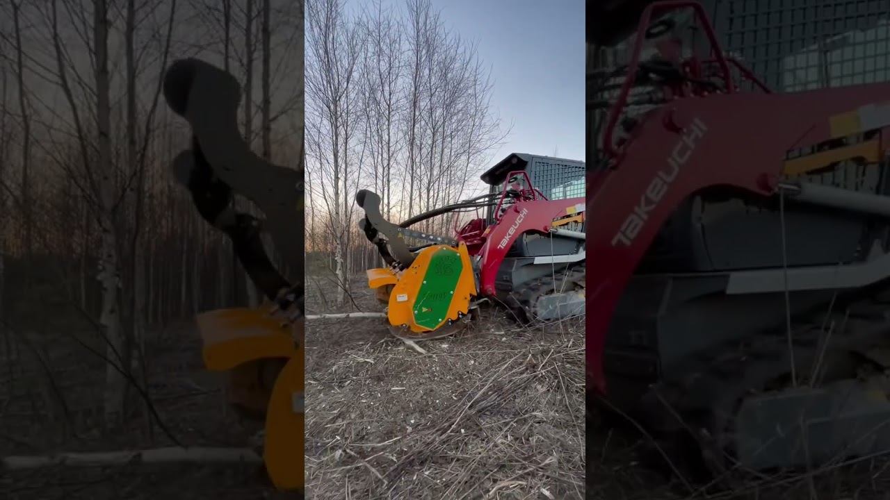 Опасно стоять рядом. Плавающие молотки идеальны для этого конфига данного миника и мульчера Serrat