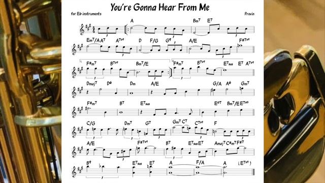 You re Gonna Hear From Me Previn Backing track score for Eb alto instruments_720p