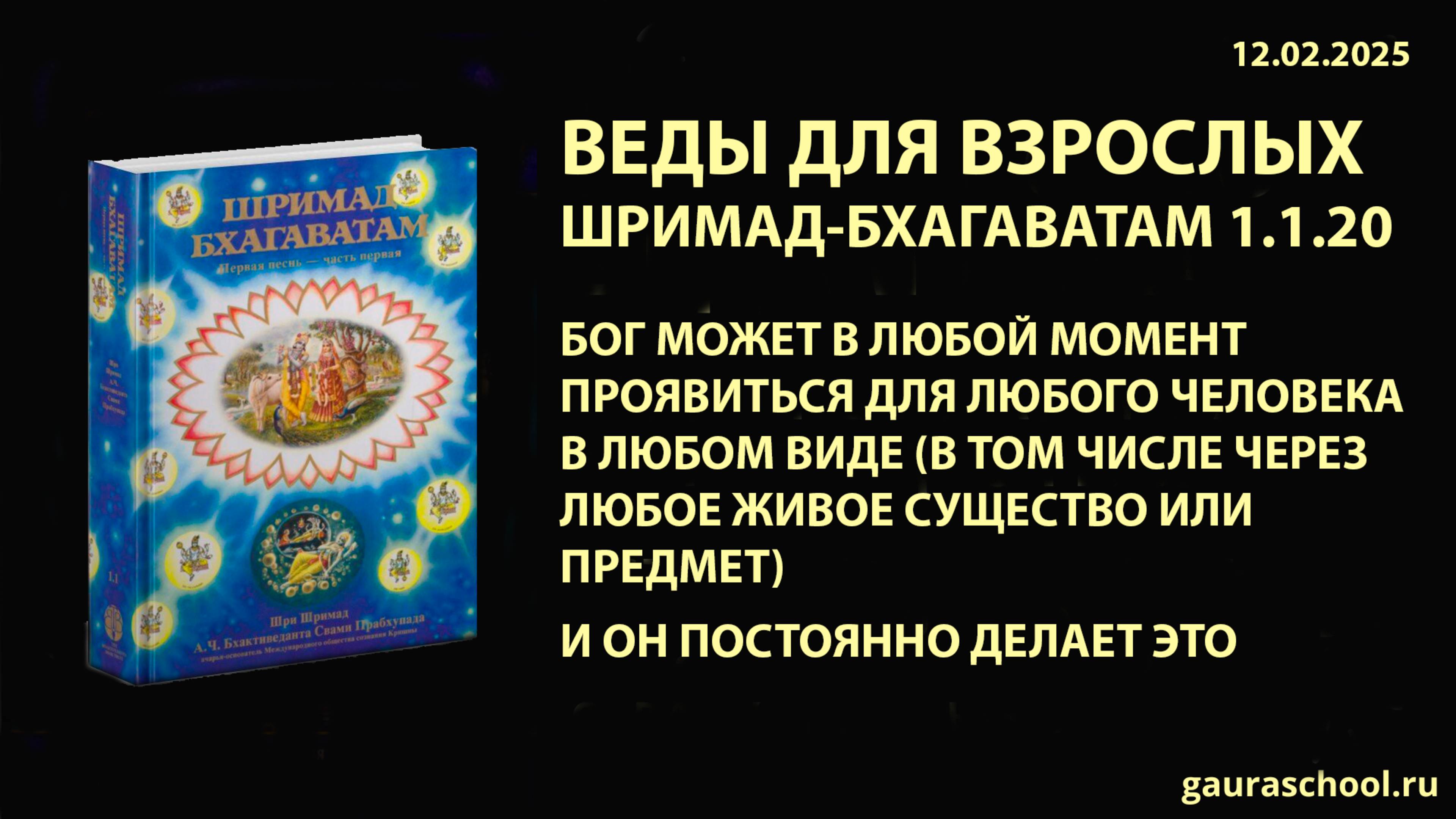 Веды для взрослых. Шримад-Бхагаватам 1.1.20