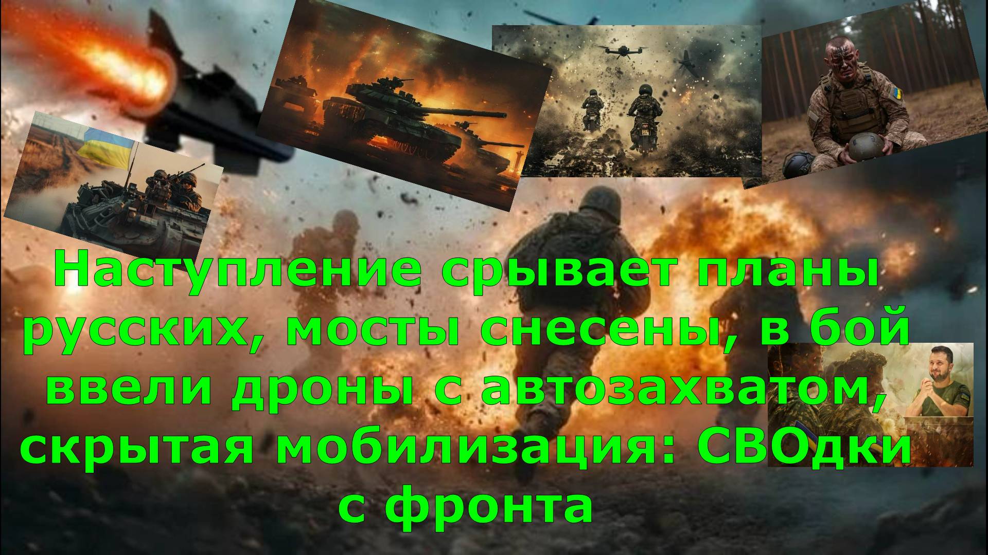 Наступление срывает планы русских, мосты снесены, в бой ввели дроны с автозахватом, скрытая мобилиза