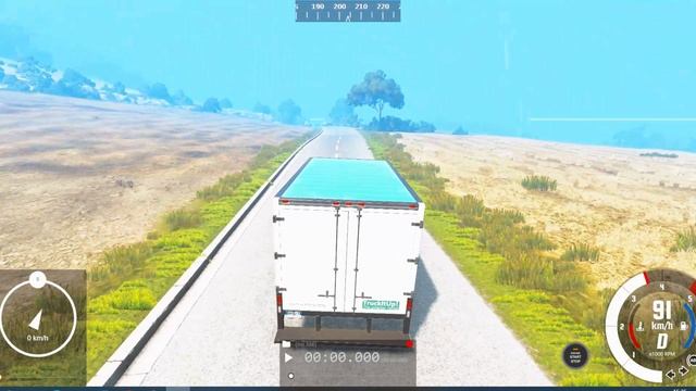 Фура мчится по трассе