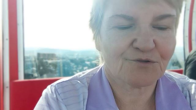 В кабинке с высоты птичьего полёта/обзор города на Колесе /