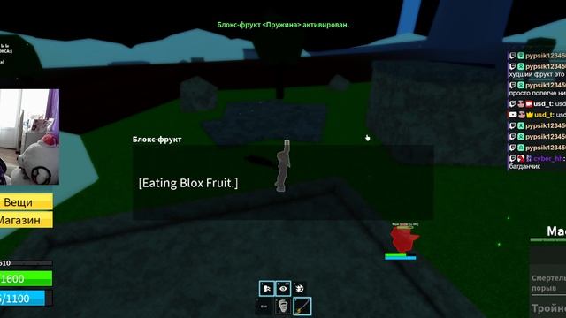 Случайно съел фрукт пружина вместо газа в блокс фруктс роблокс Roblox blox fruits #roblox #usd_t