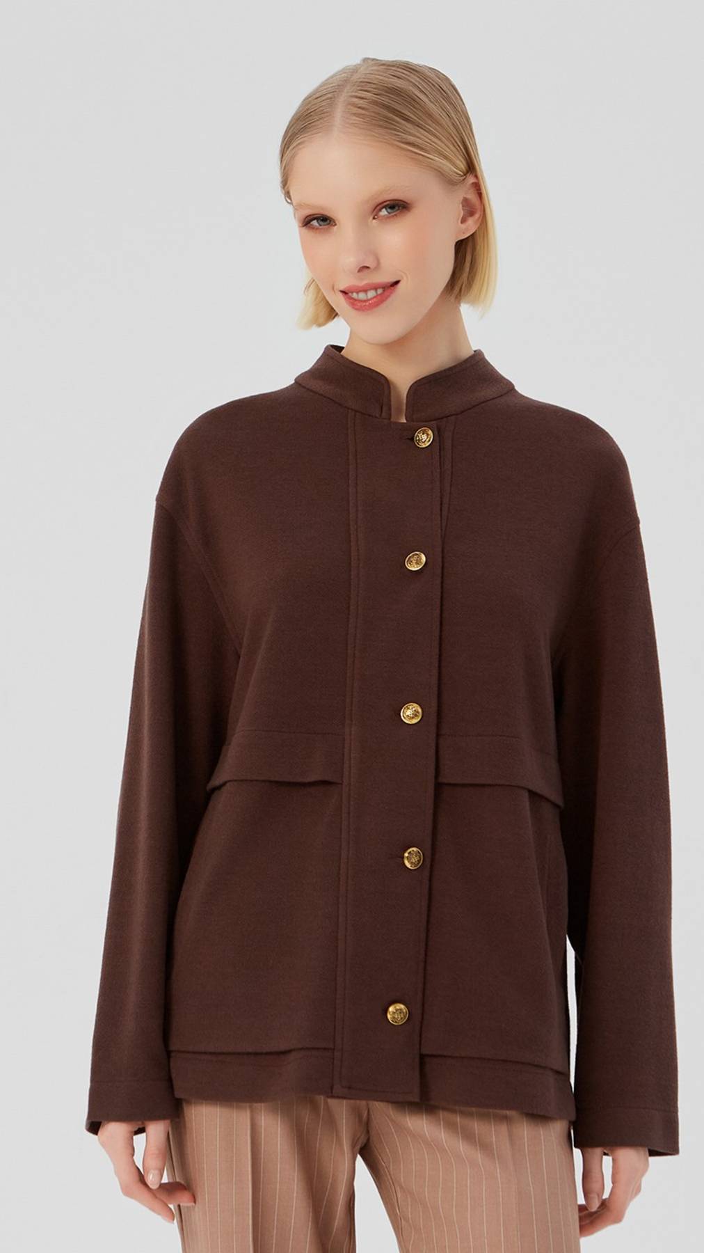 Жакет женский трикотажный LO коричневый
Артикул: 0425110906