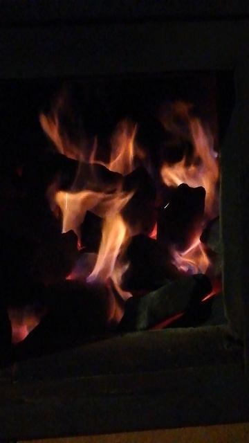 огонь в печки