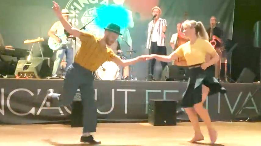 BOOGIE WOOGIE IMPROV  Sondre  Tanya dancing to the Brandy Snaps. Танцы