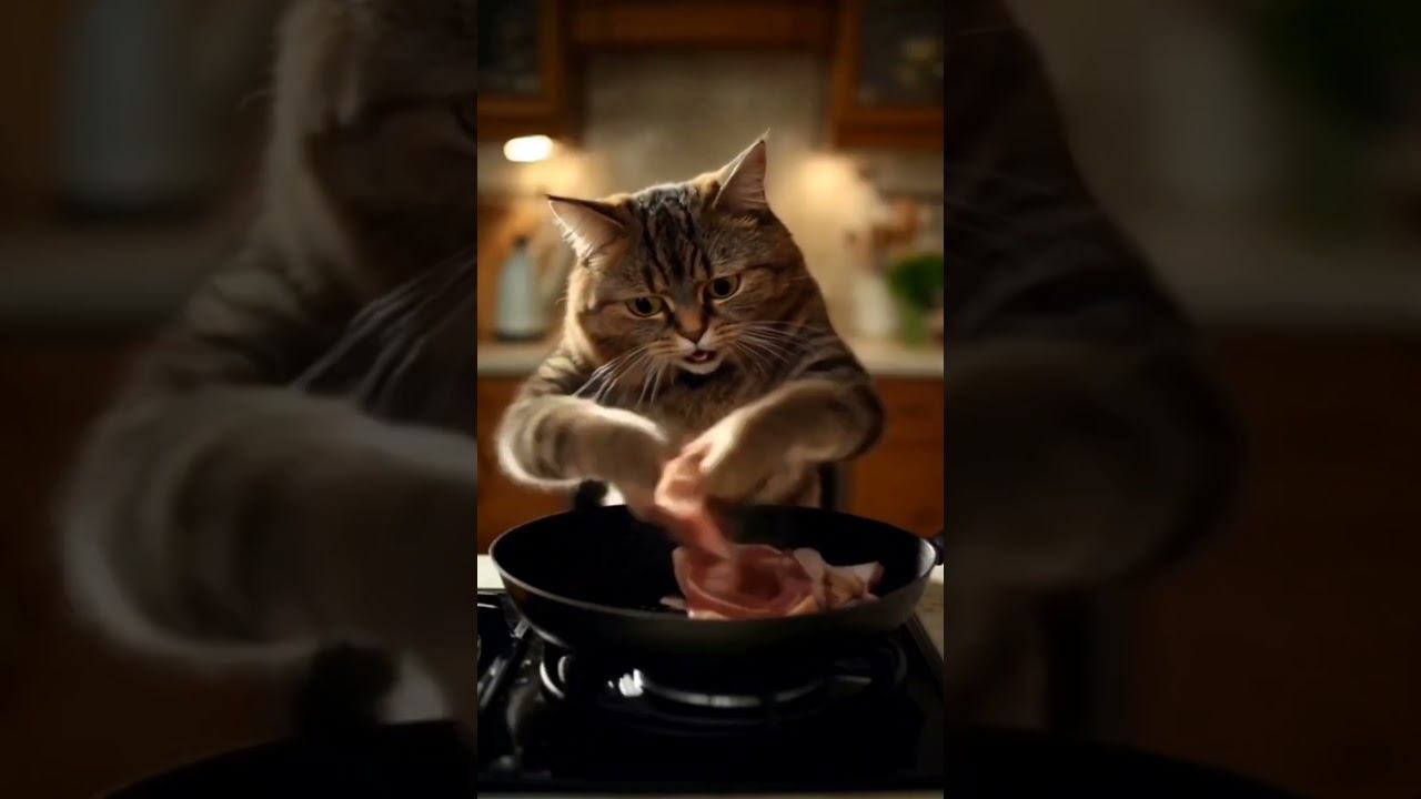 Cooking cat.