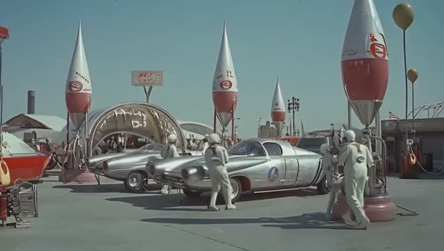 Sci-Fi Rocket Station A 1950s Future Vision  Midjourney & Hailuo AI   Animation