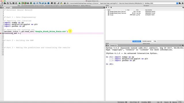 003 Step 2 - Importing Training Data for LSTM Stock Price Prediction Model