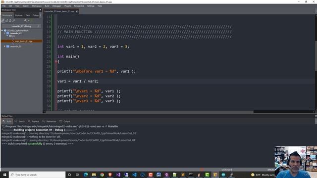 6.11. C++, Built in Math Operators, Binary Bitshift Operations and Using the Debugger