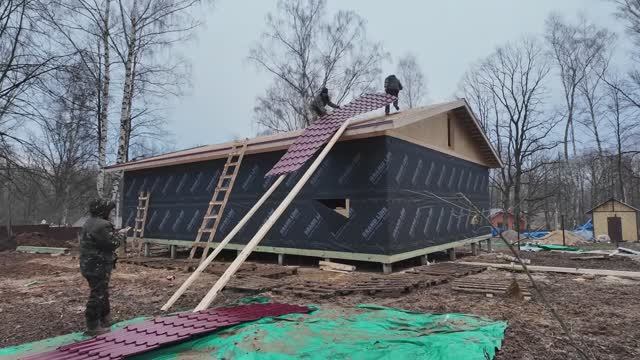 Канадский дом за 10 дней. Полный процесс строительства.