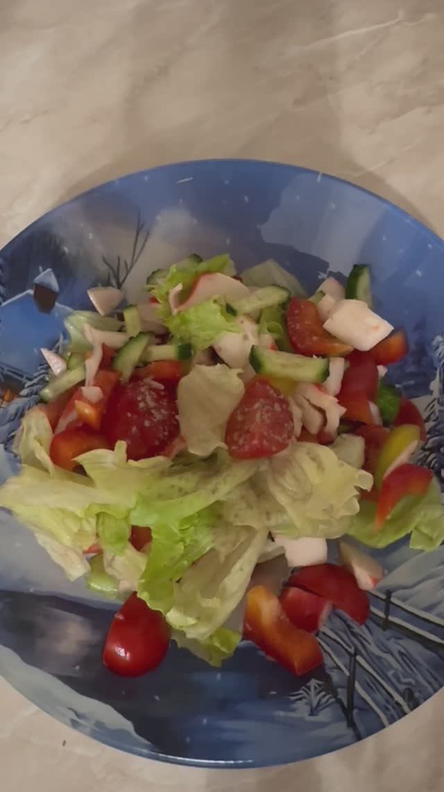 Необычный крабовый салат