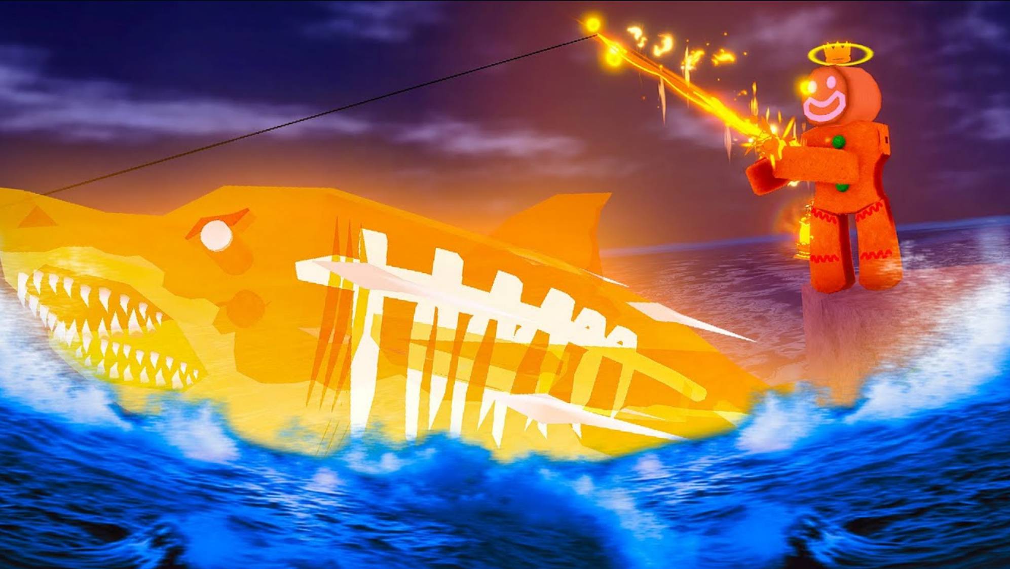 ЛУЧШЕЕ ЗАЧАРОВАНИЕ ДЛЯ ГИГАНТСКОГО МЕГАЛОДОНА! в ФИШ ⧸ Fisch в Роблокс