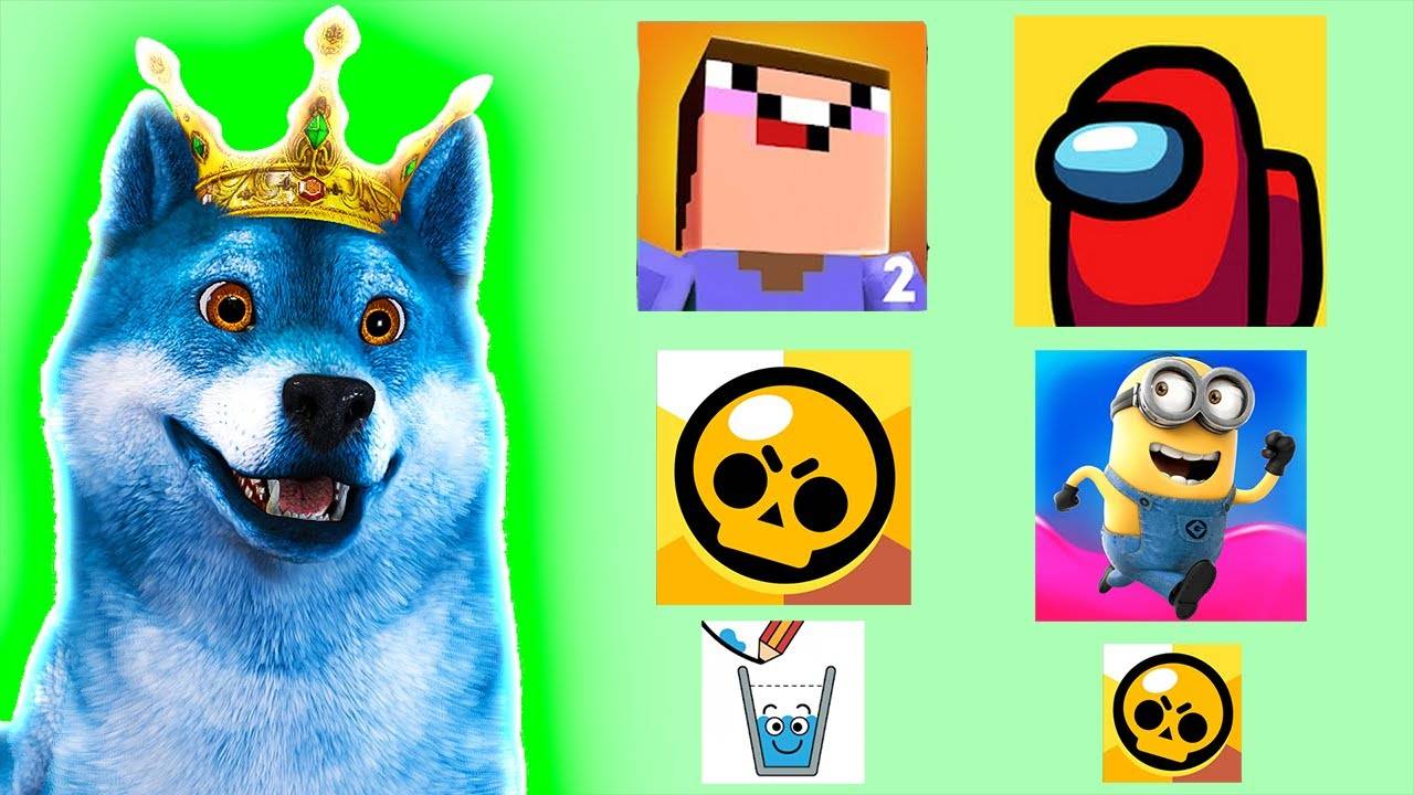 💛 Noob vs Pro vs Among Us Brawl Stars Happy Glass Miniom Rush Амонг Ас Нуб против Про, Миньон