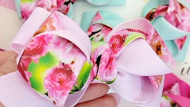Бантики Аяна мини. Бант для волос. Бантики для школы и садика.Бантики из лент