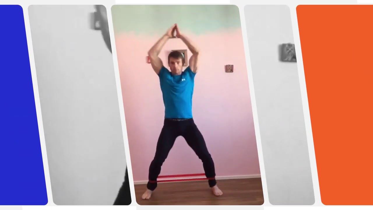 Тренировка с фитнес резинками