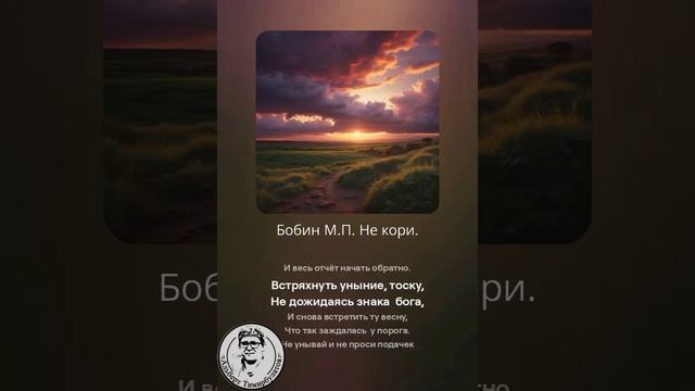 Бобин М.П. Не кори, что года пронеслись.