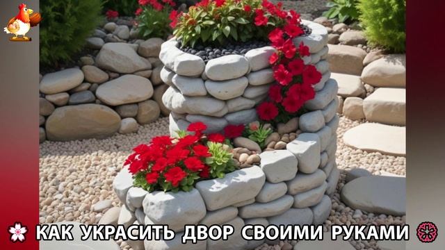 Как украсить двор дома фото идеи (108) 🏡 для дачи и сада своими руками 🌷🪻🌺💮