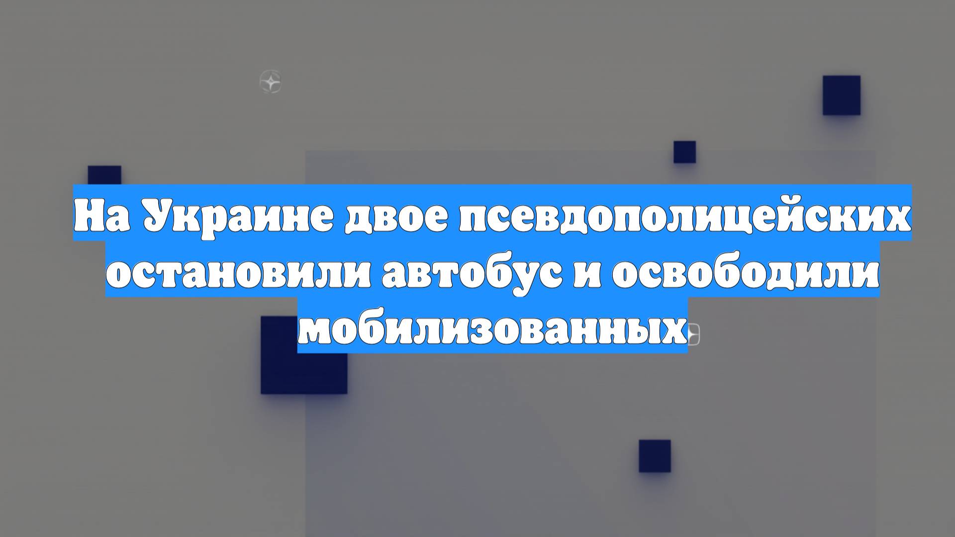 На Украине двое псевдополицейских остановили автобус и освободили мобилизованных