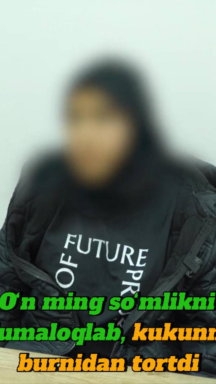 O‘n ming so‘mlikni dumaloqlab, kukunni burnidan tortdi