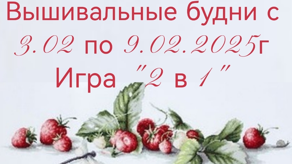 Вышивальная неделя с 3.02 по 9.02.2025г. #Вышивальнаяигра "2 в 1"