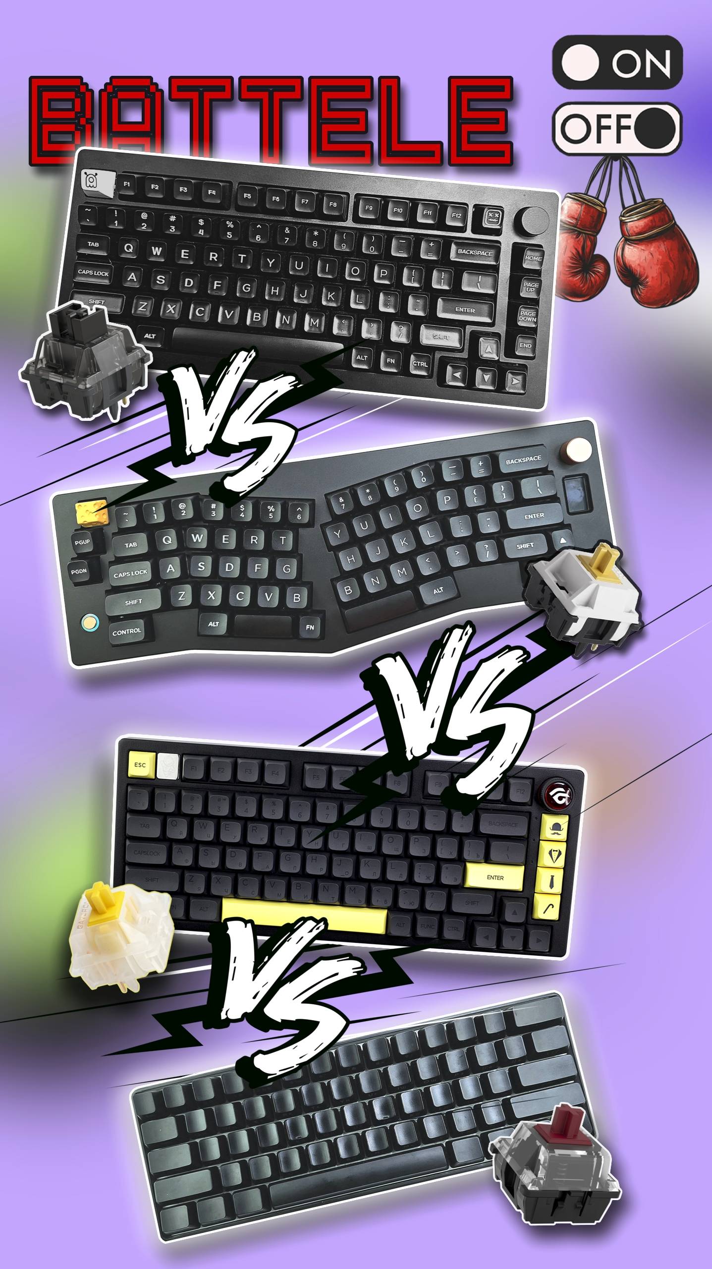 Keyboard Battle | Monsgeek + Leobog + Cidoo + GK + ASMR