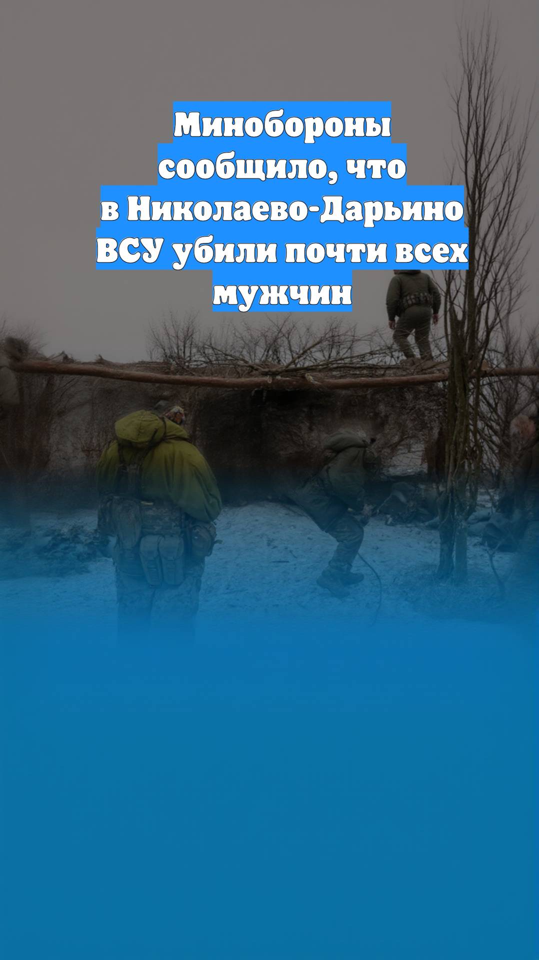 Минобороны сообщило, что в Николаево-Дарьино ВСУ убили почти всех мужчин