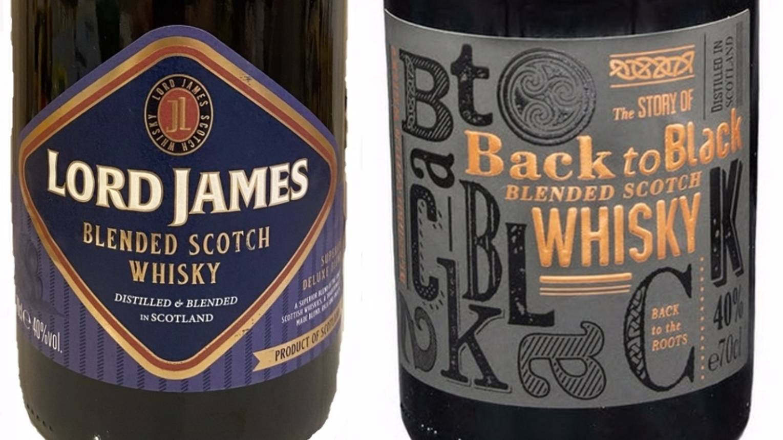 Сравнение Whisky Lord James c Whisky Back to Black.