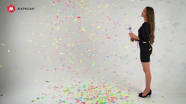 М104 Пневмохлопушка 30 см (люминисцентные прямоугольники в проз-ом корпусе)