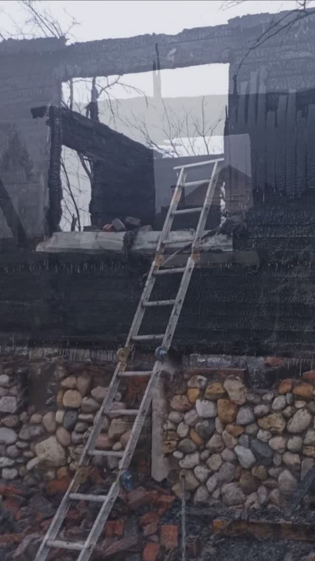 Пожар в Яхроме на северо-западе Подмосковья