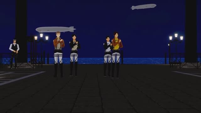 HYBRYD (Levi/Eren/Hange/Jean) MMD