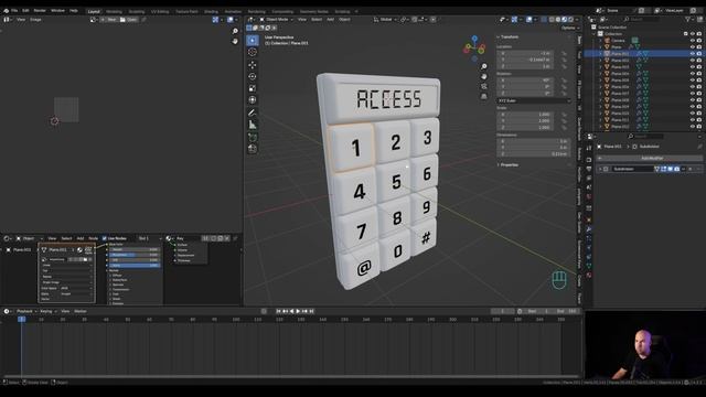 Blender Keypad Animation Tutorial ｜ Polygon Runway