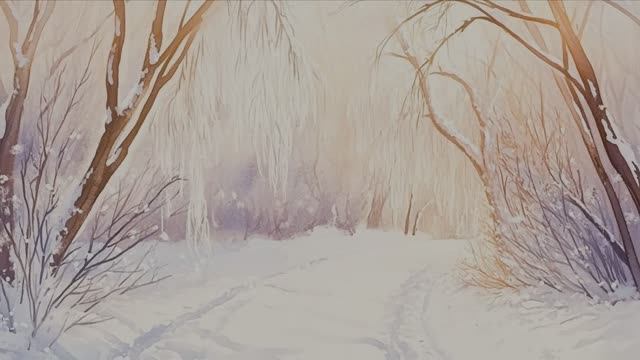 Зимняя разлука. сл. НейроБар. муз видео Нейросеть.