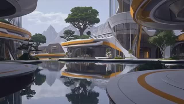 Sci-Fi Mind Treatment Center AI-Generated Futuristic Vision  Syd Mead Inspired