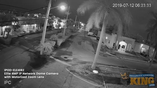 IR Mode Demo - IPOD ELE4IRZ - Elite 4MP IP Network Dome Camera with Motorized Zoom Lens