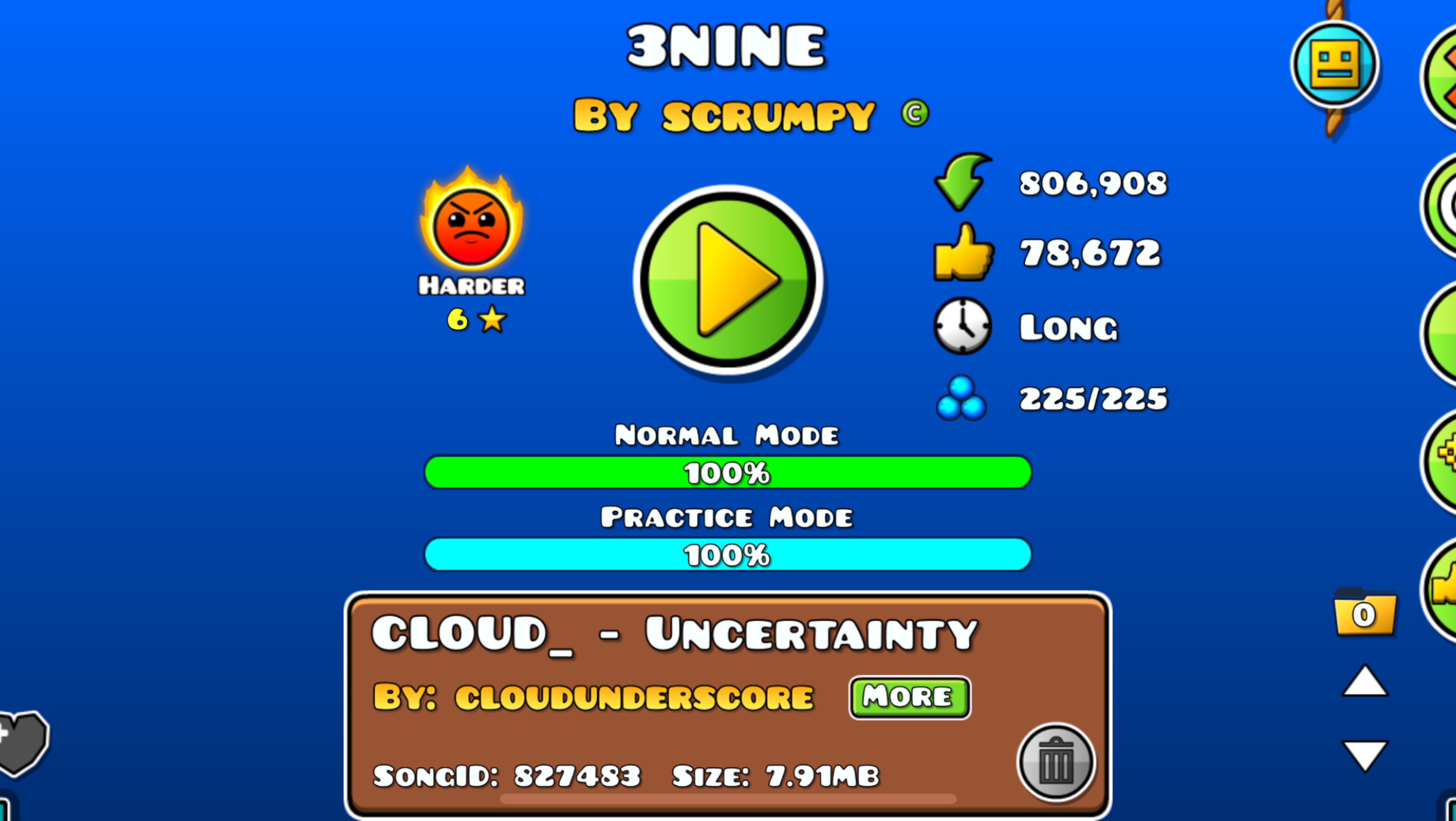 3Nine by scrumpy Geometry Dash level 100%