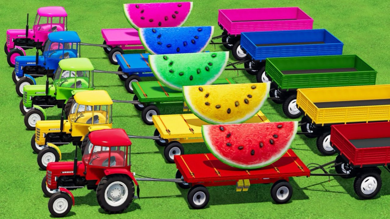 ЦВЕТНЫЕ Машинки| Тракторы|Грузовики|Мотоциклы|Яркие ЦВЕТА |Разноцветные ПРЕДМЕТЫ |видео для ДЕТЕЙ