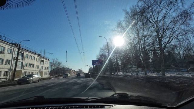 Поездка от стадиона им. Н. Гастелло до ул. Ферина, зима 2025