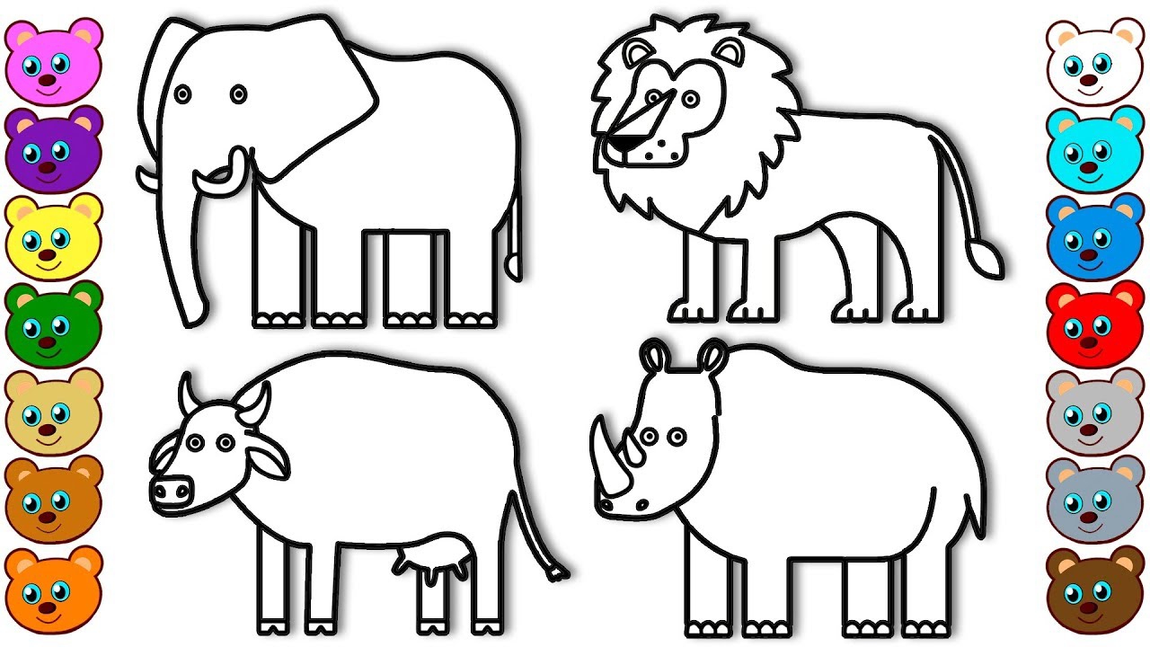 Раскраски для детей с животными Индии - Раскраска для детей!